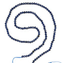 Natural Dark Indigo Blue Jade Gemstone Faceted Round Beads, 3mm/Small Tiny, Hole ID 0.8mm, 2 Strands/26 Inch Total, GH3R-7
