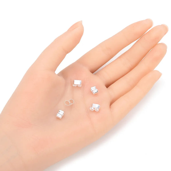 10pcs 925 Sterling Silver Cord End Cap Binders, For 3mm & 3.5mm Leather Cord, Wire or Thread, SS242