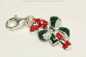 1pc Solid 925 Sterling Silver Sugar Cane Holiday Dangle Bead, Compatible with Pandora All Other Charm Bracelet, EC37
