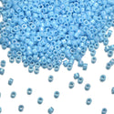 30g Miyuki Delica 11/0 Seed Beads, Opaque Rainbow Turquoise Blue DB164