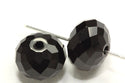 24pcs Adabele Austrian Faceted Rondelle Crystal Beads #5040, Jet Black, Size Selections: 6x4mm, 8x6mm, 10x8mm