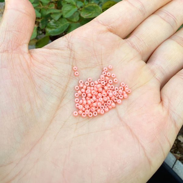 25g Miyuki Rocaille 11/0 Seed Beads Duracoat Opaque Dark Salmon RR-4462