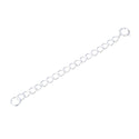 2pcs 925 Sterling Silver Chain Extender with Clasp, Cable Chain Extension, Length Selections: 2 inch/3 inch/4 inch/5 inch/6 inch