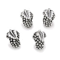 20pcs Cute Grape Large Hole Beads, Hole ID 4.5mm, Antique Silver, Zinc Alloy Metal, MEC-F9
