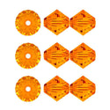 50pcs Preciosa Faceted Bicone Crystal Beads, Sun Orange, 6mm, Hole ID 1mm, Pre-B612