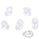 24pcs Adabele Austrian Faceted Teardrop Crystal Beads #5500, Crystal Clear, 8mm x 6mm, Hole ID 1mm, SST-801