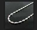 200pcs Small Tiny Oval Beads, Silver Plated Brass Alloy, 6mm, Hole ID 1mm, CF120