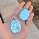 20pcs Large Sturdy Oval Bezels, Pendant Base, Antique Silver, Designed for 40x30mm Cabochon Resin Cameo Photo, MC-G2