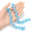200pcs Creative Club Faceted Teardrop Briolette Crystal Glass Beads, Pendant Drop, Blue Turquoise Opal, 12x6mm, Hole ID 1mm, CCT2-31