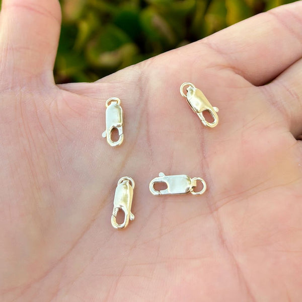 2pcs Real 1/20 14K Gold Filled Rectangle Lobster Claw Clasps, Open Jump Ring, Size Selections: 10mm/12mm/14mm