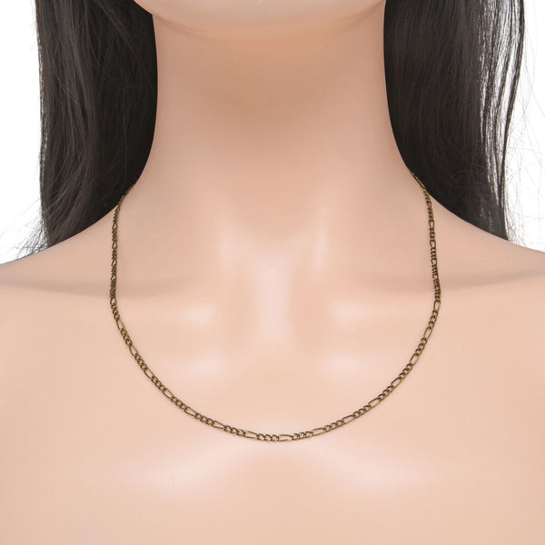 33 Feet Diamond Cut Figaro Chain Link, Unfinished, Antique Bronze Plated Copper, Chain Width Selections: 2mm/2.6mm