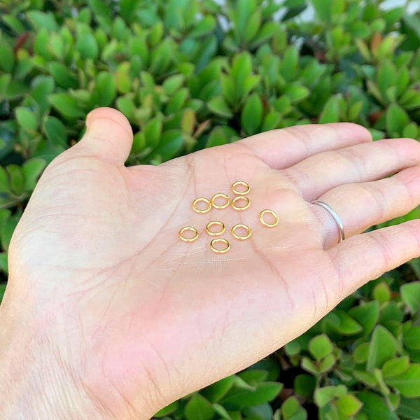 20pcs 925 Sterling Silver Open Jump Rings, Real 18K Yellow Gold Plated, 1mm/18 Gauge, Size Selections: 4/6/8/10/12mm