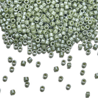 30g Miyuki Delica 11/0 Seed Beads, Opaque Glazed Cactus Luster DB263-1