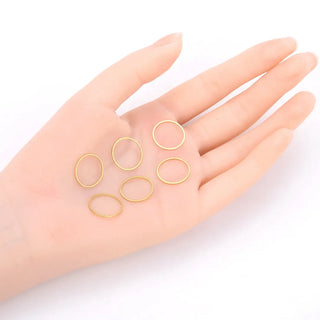 50pcs Raw Brass Round Circle Beading Hoops, Open Back Bezel Frame, Unplated/Uncoated, 0.8mm/20 Gauge, Size Selections: 12mm/16mm/20mm