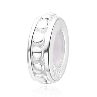 925 Sterling Silver Rubber Charm Holder Bead Stopper