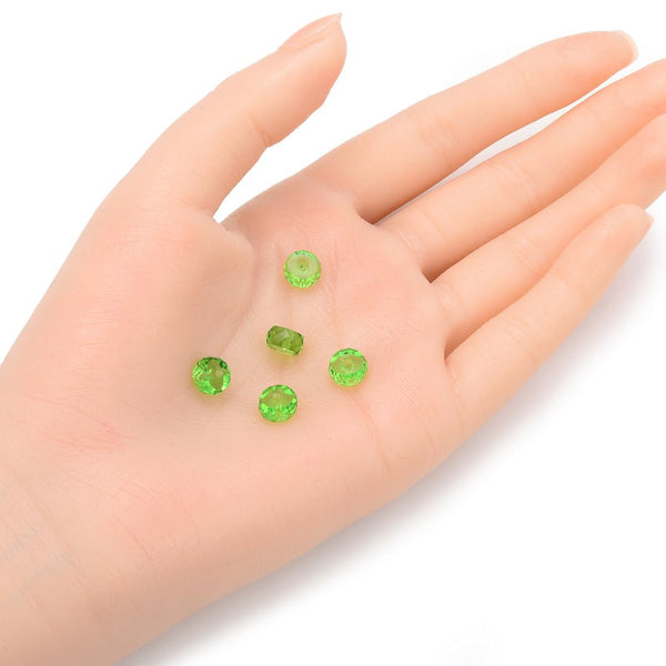 25pcs Adabele Austrian Faceted Heishi Rondelle Crystal Beads, Peridot Green, 8x4mm, Hole ID 1mm, SSV-816 - image 2
