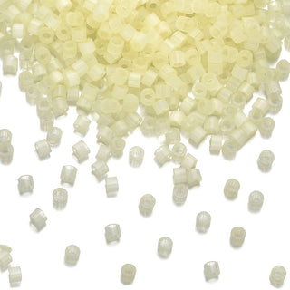 7.5g Miyuki Delica 11/0 Seed Beads, Silk Glass Enamel Lemon Ice DB823-1