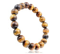 1 Strand Stretch Natural Yellow Tiger Eye Beaded Gemstone Bracelet, 8mm Bead, Length Selections: 7 inch/7.5 inch/8 inch/8.5 inch