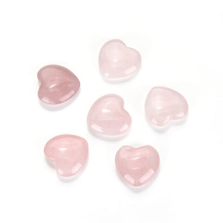 4pcs Natural Pink Rose Quartz Heart-shaped Gemstone, 20mm Heart Loose Cut Stones, G3P-H3