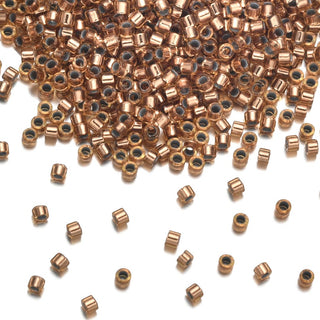 7.5g Miyuki Delica 11/0 Seed Bead Transparent Copper-Lined Pale Amber DB181