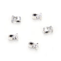 20pcs Ribbon Symbol of Awareness Large Hole Beads, Hole ID 4.5mm, Antique Silver, Zinc Alloy Metal, MEC-C15
