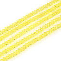 200pcs Creative Club Faceted Flat Bicone Rondelle Crystal Glass Beads #5305, Light Topaz, 6x4mm Small, Hole ID 1mm, CC3R609