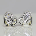 1pc Real 925 Sterling Silver Thank You Gold Love Heart Bead Charm, Compatible with Pandora All Other Charm Bracelet, EC4-B10