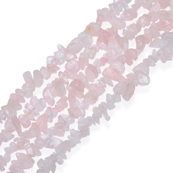 Natural Rose Quartz Pink Crystal Gemstone Chip Beads, Free Form, 5mm-8mm, Hole ID 1mm, 1 Strand/31 Inch, GZ1-13