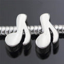 1pc Solid 925 Sterling Silver Music Note Charm Music Lover Bead, Compatible with Pandora All Other Charm Bracelet, EC222