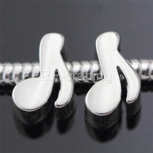 1pc Solid 925 Sterling Silver Music Note Charm Music Lover Bead, Compatible with Pandora All Other Charm Bracelet, EC222
