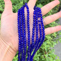 500pcs Creative Club Faceted Rondelle Crystal Glass Beads, Cobalt Blue, 6x4mm, Hole ID 1mm, CCR625