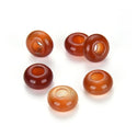 10pcs Natural Red Agate Gemstone Donut Rondelle Beads,14x8mm, Hole ID 5.6mm, GW-A2