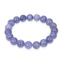 1 Strand Stretch Natural Opague Tanzanite Quartz Beaded Gemstone Bracelet, 8mm Bead, Length Selections: 7 inch/7.5 inch/8 inch/8.5 inch