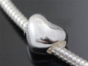 1pc Solid 925 Sterling Silver Heart Love Charm Romance Friendship Bead, Compatible with Pandora All Other Charm Bracelet, EC130