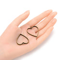 20pcs Open Back Heart Shape Bezel Blanks, Pendant Base, Large Resin Mold, Tarnish Resistant Antique Bronze, 34x30mm, CF287-6