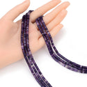 Natural Purple Mica Phosphosiderite Gemstone Heishi Tube Rondelle Beads, 4x2mm/Small, Hole ID 0.9mm, 14.5 Inch/1 Strand, GH-C15
