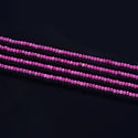Natural Red Ruby Gemstone Tiny Small Faceted Rondelle Beads, 4x3mm, Hole ID 0.65mm, 15 Inch/1 Strand, GK-B5