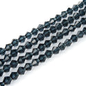 500pcs Creative Club Faceted Bicone Crystal Loose Glass Beads Spacer Bulk Dark Sapphire Blue 4mm (0.16 Inch) Small, 4mm (0.16 Inch) Small Tiny, Hole ID 0.9mm, CCB420
