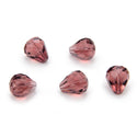 24pcs Adabele Austrian Faceted Teardrop Crystal Beads #5500, Amethyst, 12mm x 10mm, Hole ID 1.2mm, SST-1211