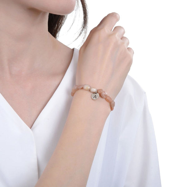 1 Strand Stretch Natural Sunstone Free Form Gemstone Bracelet, 7-10mm Beads, Length Selections: 7 inch/7.5 inch