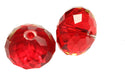 24pcs Adabele Austrian Faceted Rondelle Crystal Beads #5040, Siam (Red), Size Selections: 6x4mm, 8x6mm, 10x8mm