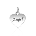 1pc Angel Heart Pendant Drop, 925 Sterling Silver, 10mm/0.4 Inch, SSP-2