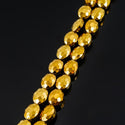 50pcs Creative Club Faceted Flat Oval Crystal Beads, Gold Aurum, 16x12mm/Large, Hole ID 1.1mm, CCO-33