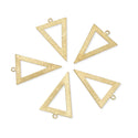 20pcs Brushed Raw Brass Large Hollow Triangle Pendant Drop, 26mm, Unplated/Uncoated, CF-A8