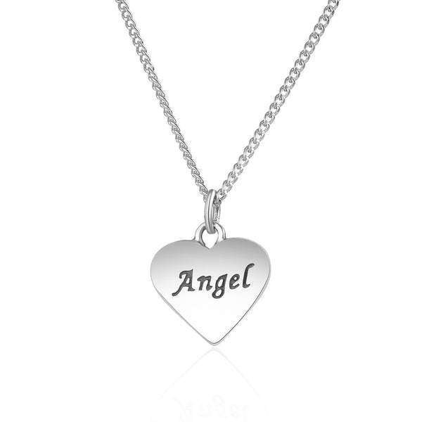 1pc Angel Heart Pendant Drop, 925 Sterling Silver, 10mm/0.4 Inch, SSP-2