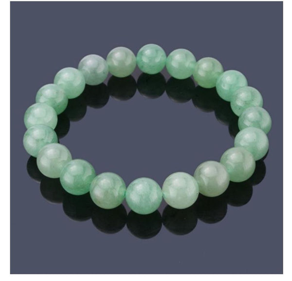 1 Strand Stretch Natural Green Aventurine Beaded Gemstone Bracelet, 8mm Bead, Length Selections: 7 inch/7.5 inch/8 inch/8.5 inch
