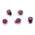 24pcs Adabele Austrian Faceted Teardrop Crystal Beads #5500, Amethyst, 10mm x 8mm, Hole ID 1.1mm, SST-1011