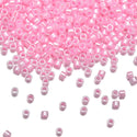 30g Miyuki Delica 11/0 Seed Beads, Opaque Dyed Cotton Candy Pink DB245