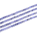 Natural Purple Tanzanite Gemstone Tiny Small Faceted Round Beads, 4mm, Hole ID 0.6mm, 15 Inch/1 Strand, GK4-26