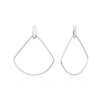 50pcs 304 Surgical Stainless Steel Circular Sector Beading Hoop Findings